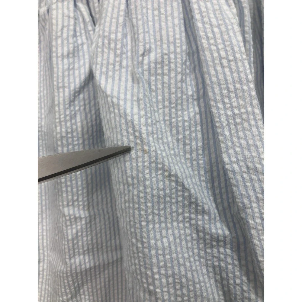 VTG Betti Terrell By Johnston Seersucker Girls 24M Dress Blue & White Sailboats